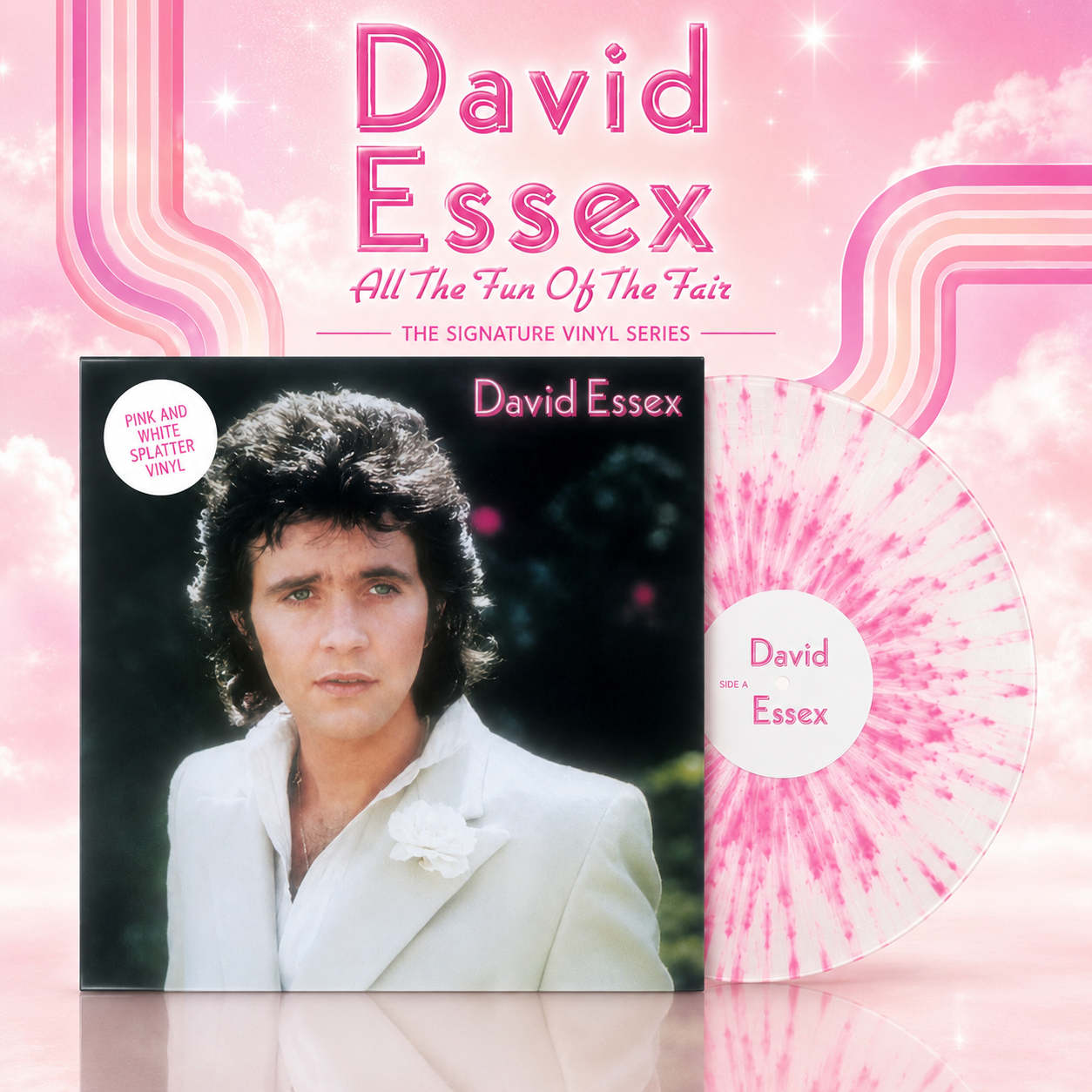 David Essex - David Essex (Pink & White Splatter Vinyl)